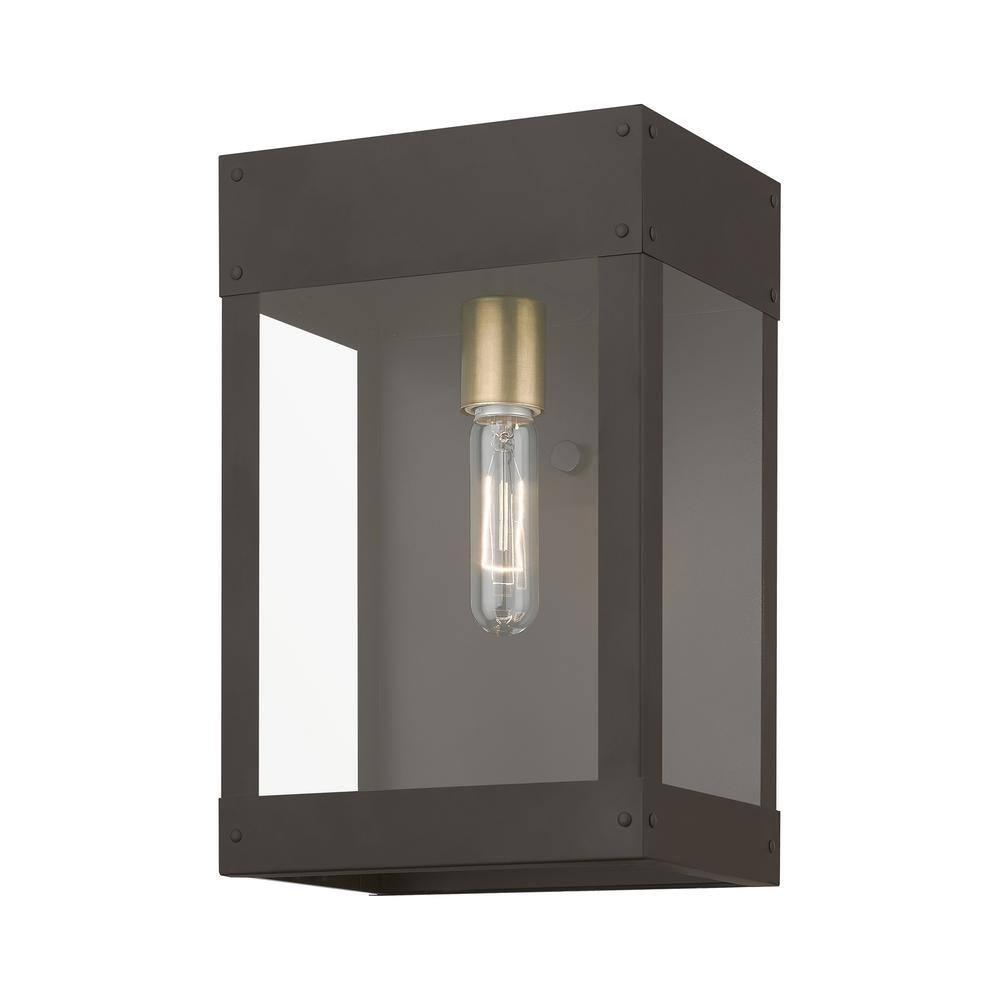 Livex Lighting Barrett 1 - Light Wall Light in  Bronze/Antique Brass