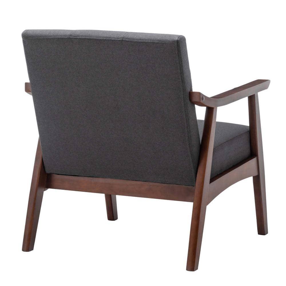 Convenience Concepts Take a Seat Natalie Accent Chair, Dark Gray Fabric/Espresso, All Ages