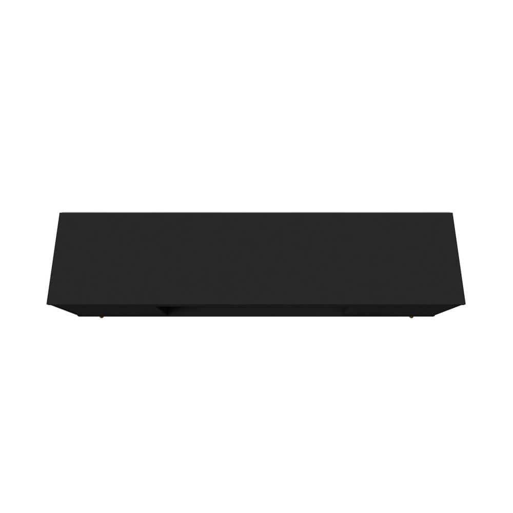 Bradley TV Stand for TVs up to 60" Black - Manhattan Comfort: Modern Entertainment Center with Open Shelves