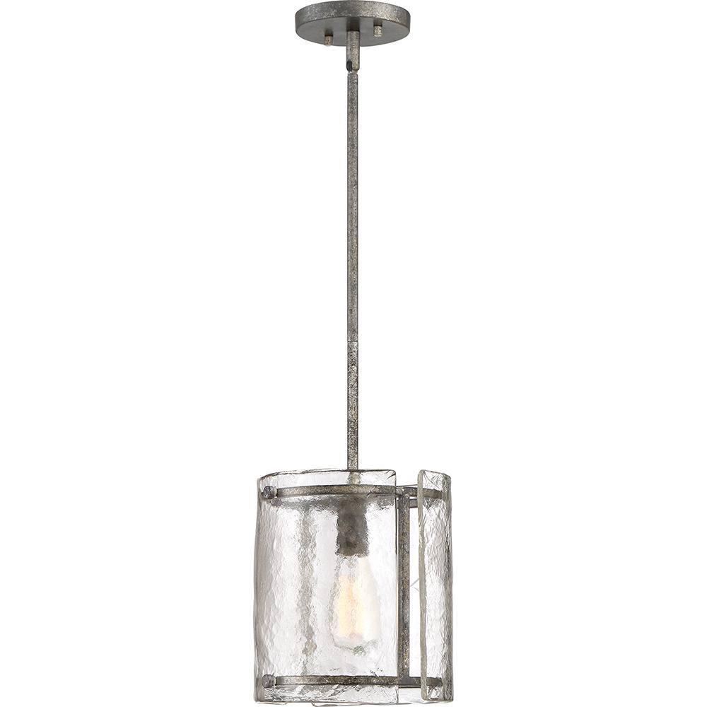 Quoizel Lighting Fortress 1 - Light Pendant in  Mottled Silver