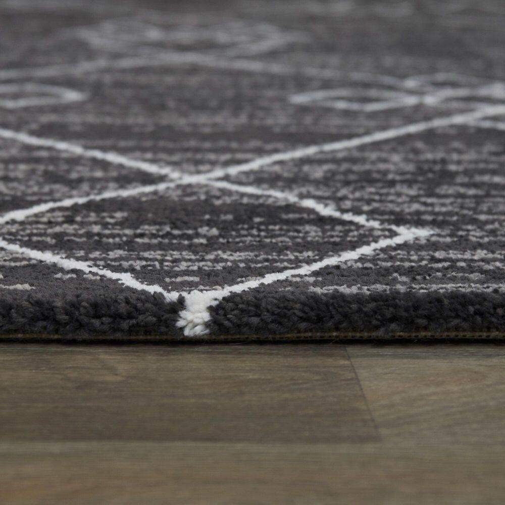 7'10"x10' Alberto Transitional Geometric Rug Black - Balta Rugs: Large Indoor Area, Stain-Repellent, Low Pile