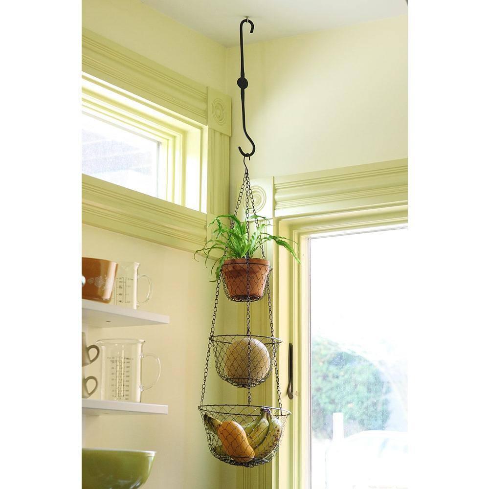 ACHLA Metal Weather Resistant Hook Plant Stand (Set of 2)