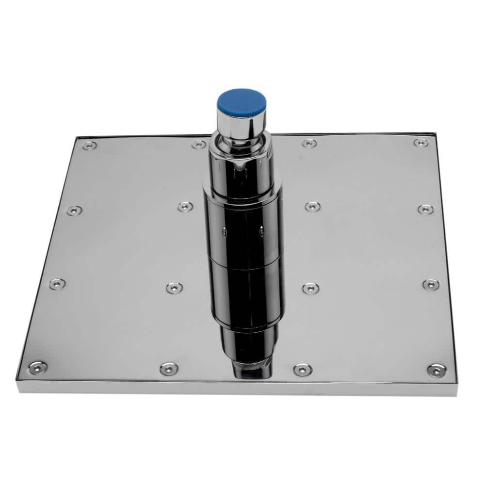 Alfi Brand Rain Fixed Shower Head 1.8 GPM GPM with Temperature-based LED LED8S-BN