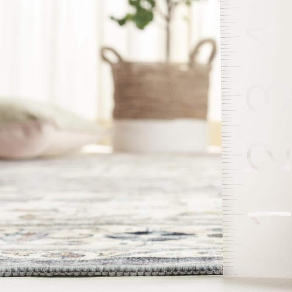 SAFAVIEH Isabella Zander Floral Bordered Area Rug, Grey/Cream, 3' x 5'