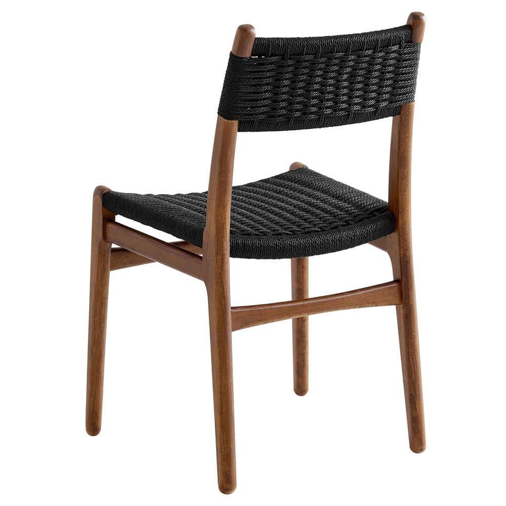 Modway Wynn Rope And Wood Dining Side Chairs Set Of 2