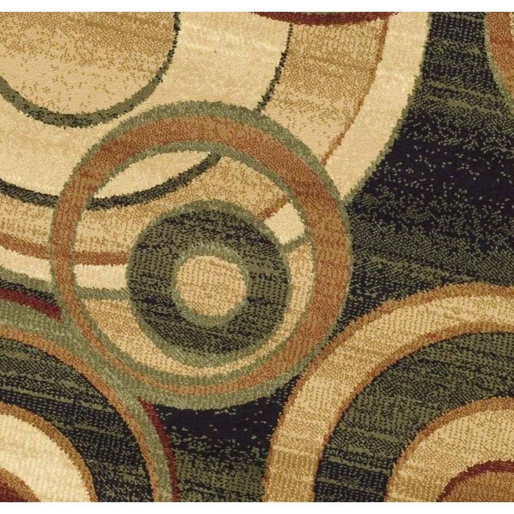 Lyndhurst LNH225 Power Loomed Area Rug - Black/Multi - 7' Round - Safavieh