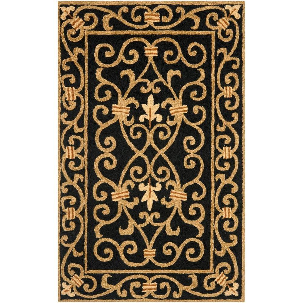 Chelsea HK11 Handmade Accent Rug - 2'6"x4' - Black - Safavieh