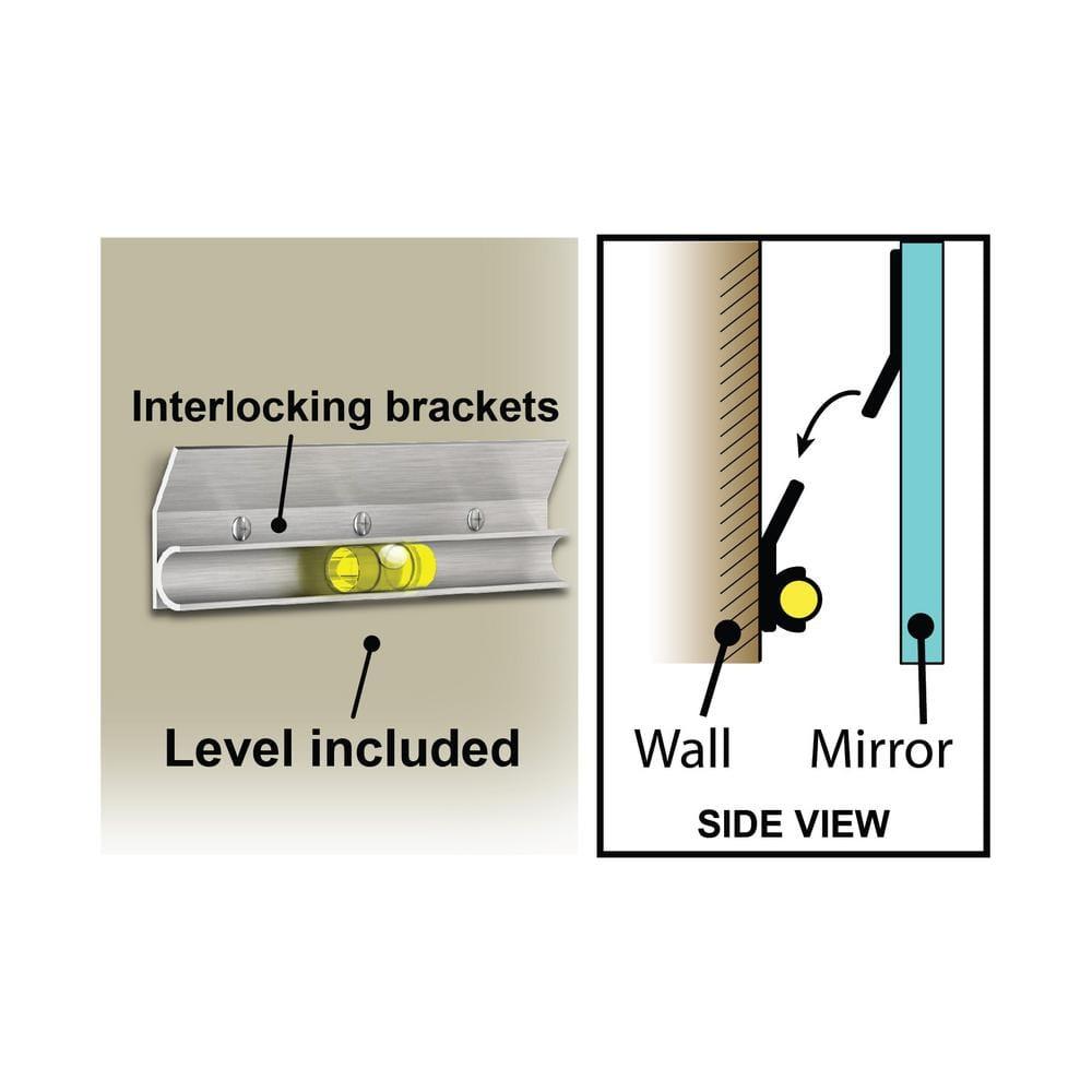 Flush Mount Framed Bathroom Vanity Mirror | Oval Framed Wall Mirror with Beveled Edge | Decorative Wall Mirror for Bathroom, Bedroom, Hallway, Entryway