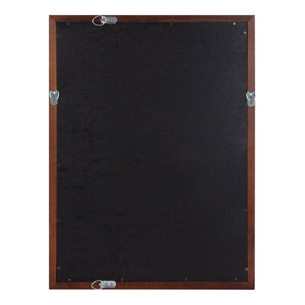18" x 24" Hogan Wood Framed Decorative Wall Mirror Walnut Brown - Kate & Laurel: Rustic Rectangular, No Assembly Required