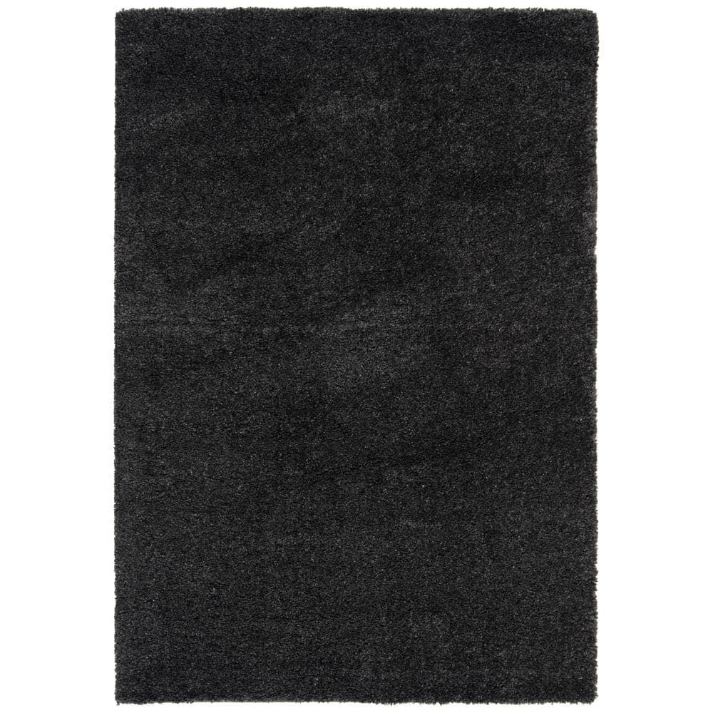 August Shag 900 AUG900 Power Loomed Indoor Area Rug - Charcoal - 4'x6' - Safavieh