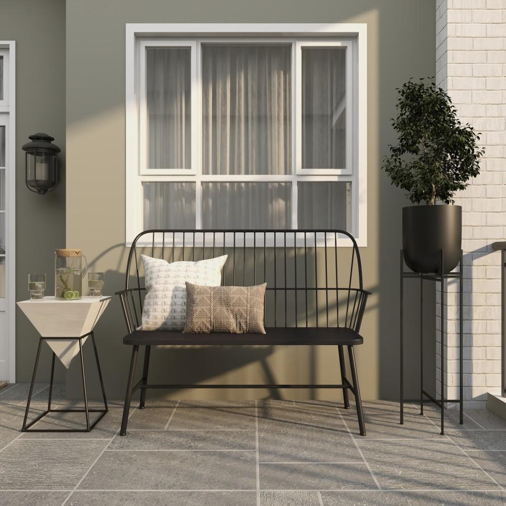 Olivia & May Modern With Stand Iron Planter Pots Black