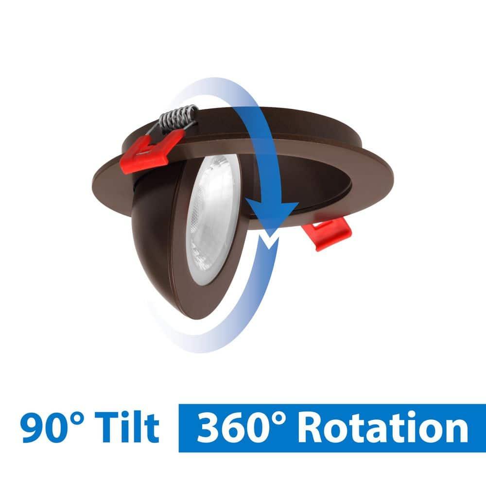 DGF43 4'' Selectable Color Temperature Dimmable Air-Tight IC Rated LED Canless Recessed Lighting Kit