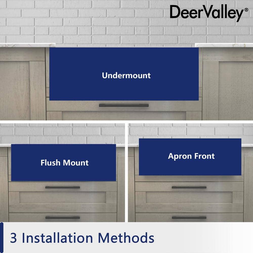 33" L X 20" W White Fireclay Double Bowl Workstation Farmhouse Kitchen Sink with Cutting Board And Dish-Drying Rack