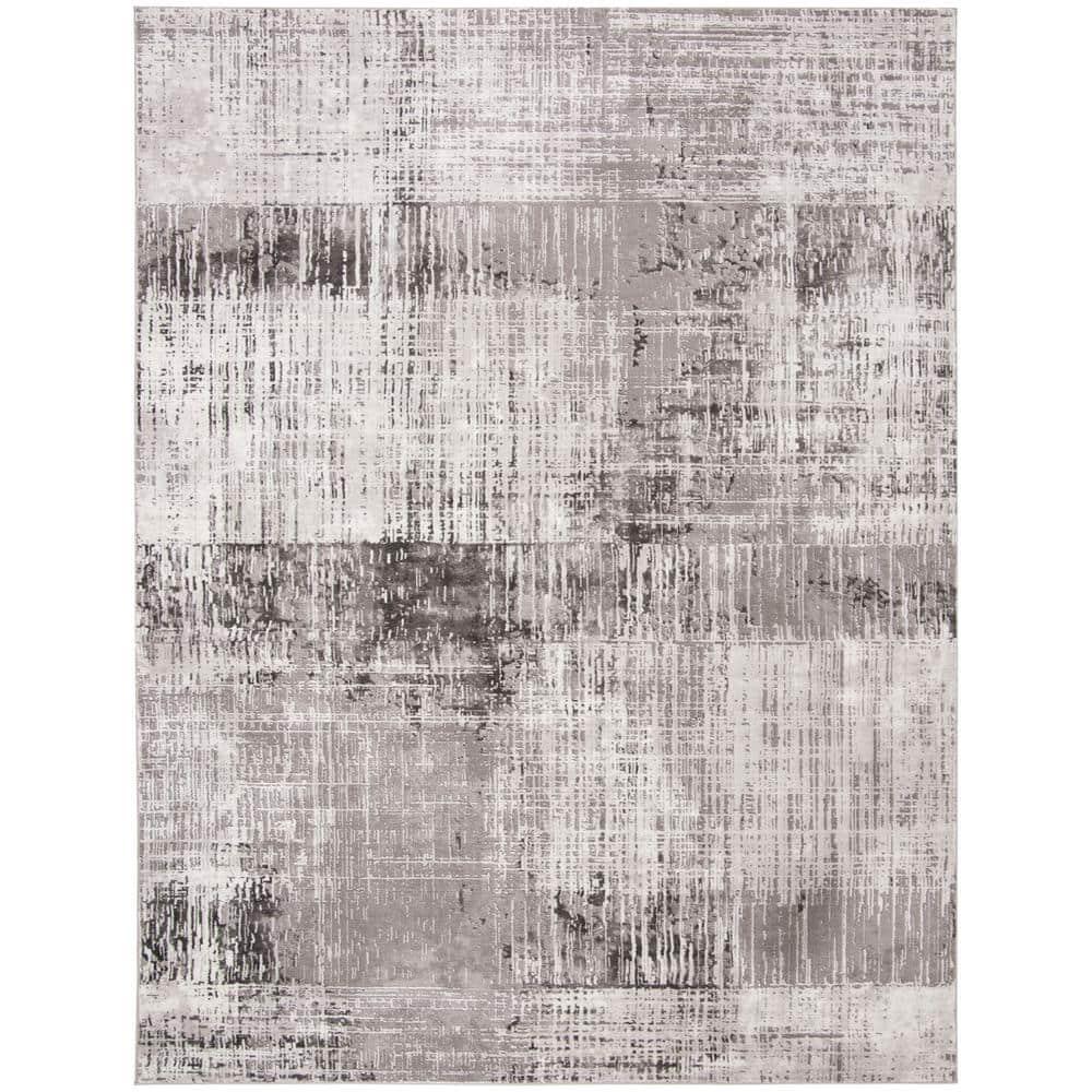 SAFAVIEH Craft Emmet Abstract Area Rug, Grey/Dark Grey, 12' x 15'