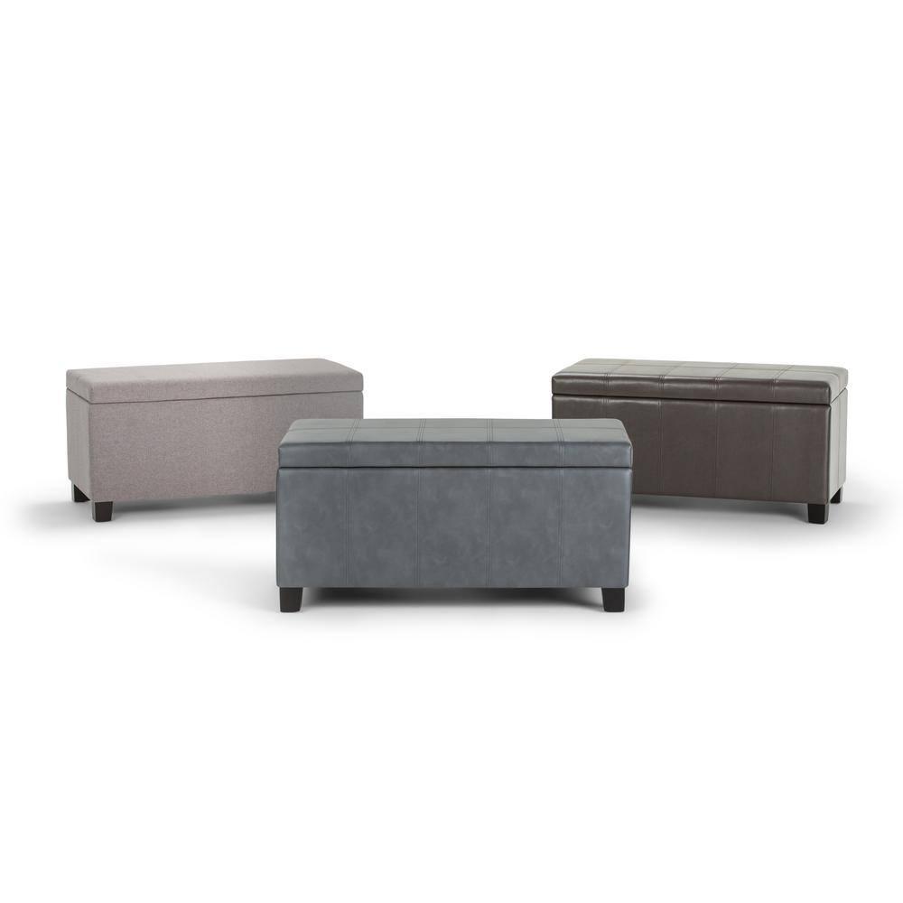 Simpli Home Dover Storage Ottoman Bench,Assembled