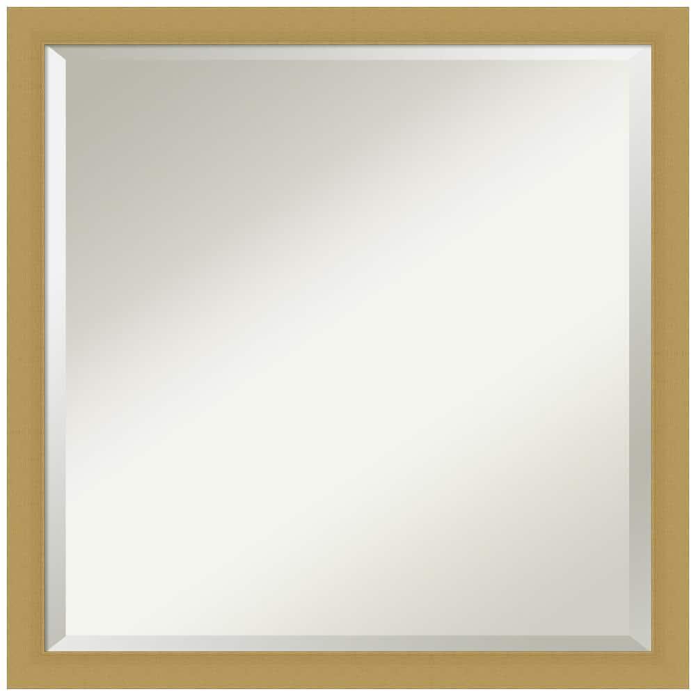 Amanti Art Grace Brushed Gold Narrow Framed Wall Mirror - 18 x 22 in