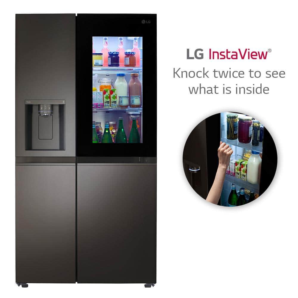 LG 27 cu. ft. Side by Side Smart Refrigerator w/ InstaView and Craft Ice