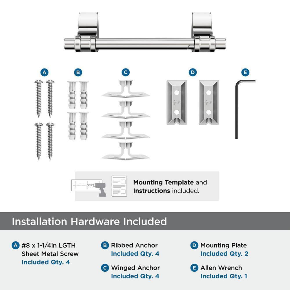 Amerock Davenport Chrome Pivoting Double Post Toilet Paper Holder