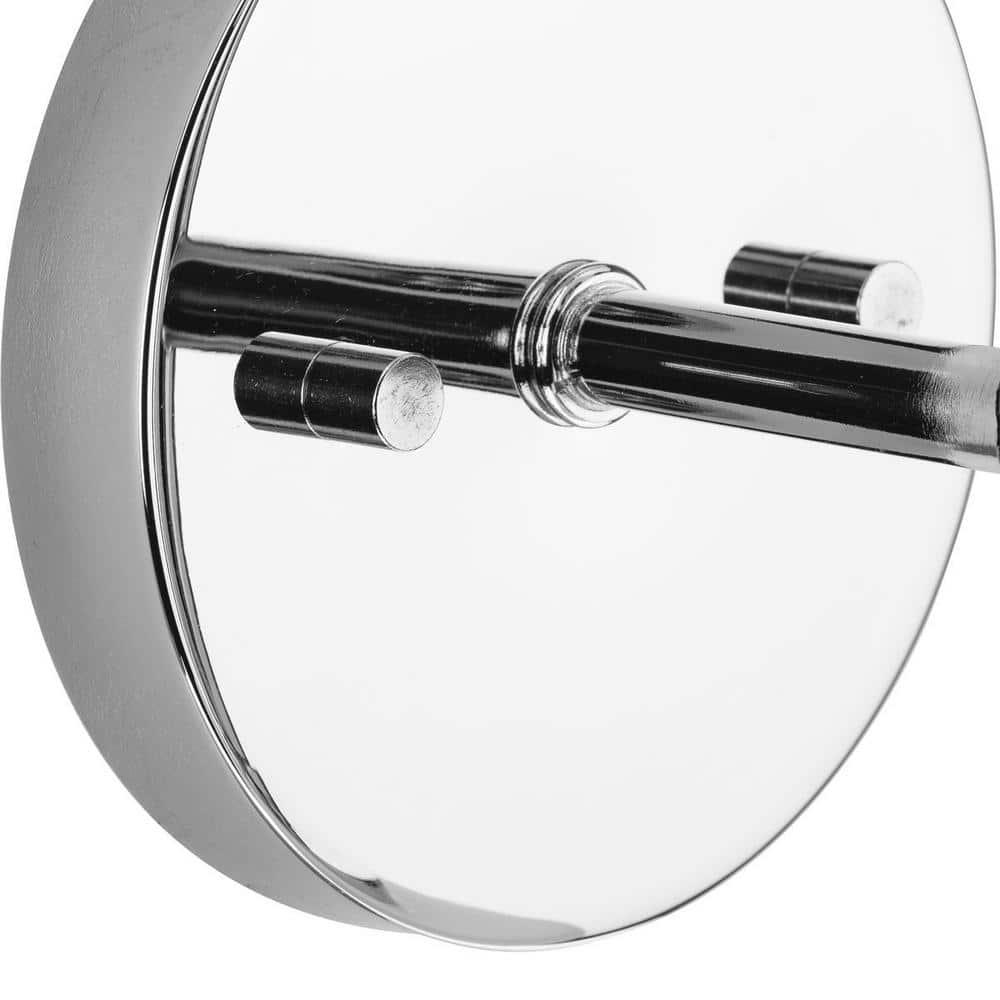 Progress Lighting Cofield 2-Light Wall Bracket, Polished Chrome, Cylindrical Glass Shade