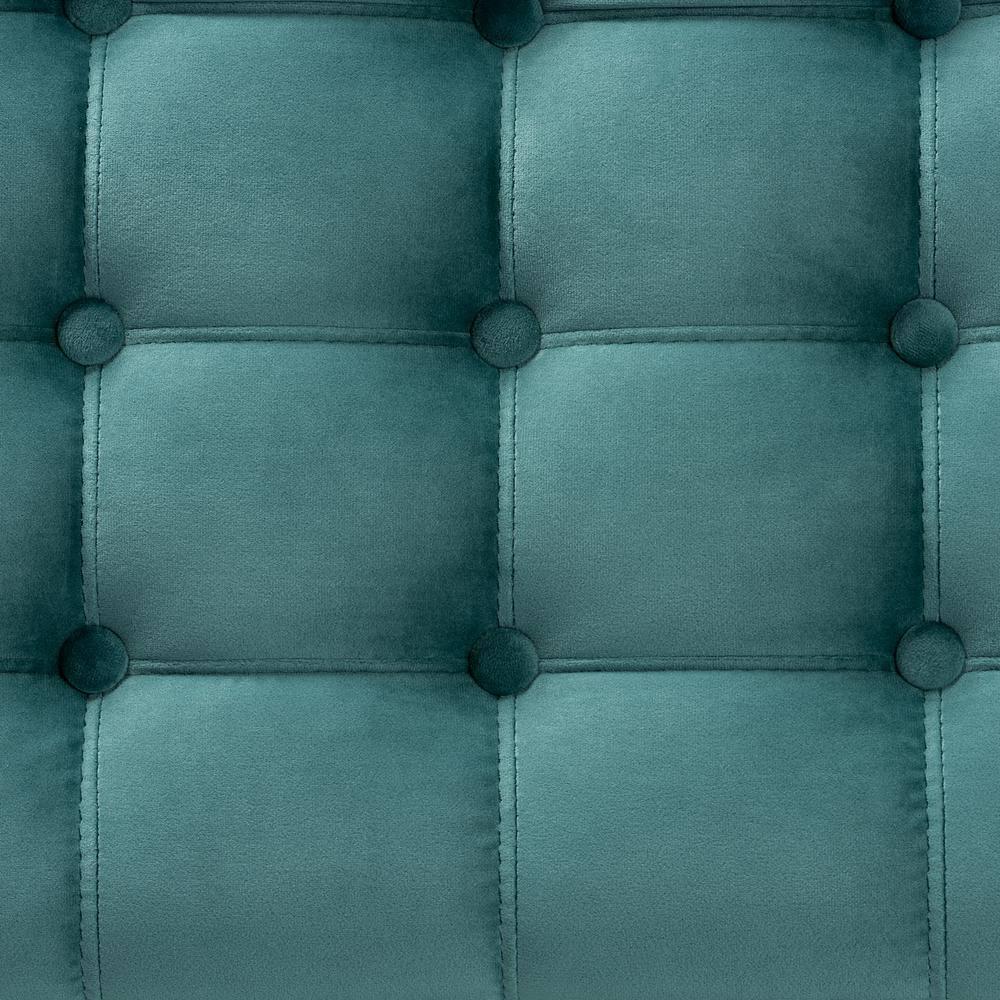 Kaylee Velvet Upholstered Button Tufted Ottoman Bench with Interior Storage - Baxton Studio