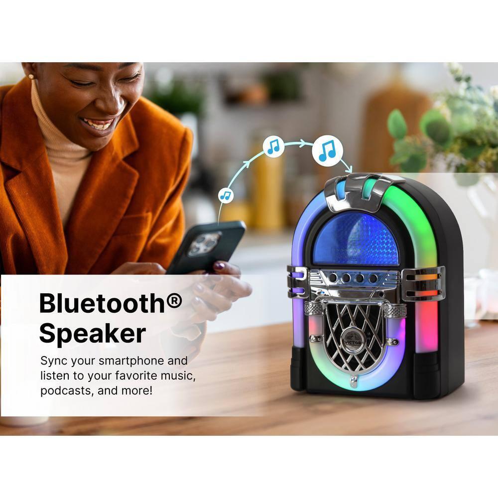 Sakar Victor Mini Bluetooth Jukebox with Multicolor LED Lighting