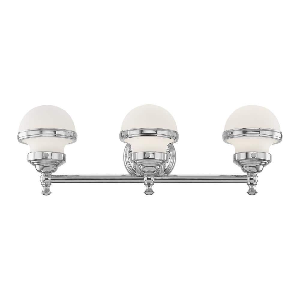 Livex Lighting Oldwick 3 - Light Vanity in  Polished Chrome