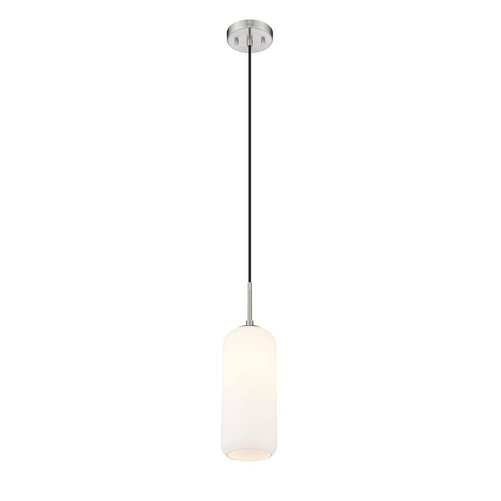 Z-Lite Monty 1 - Light Pendant in  Brushed Nickel/Opal