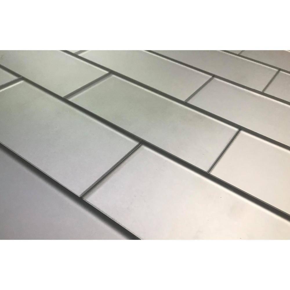 Forever Matte 3 in. x 6 in. Diamond Grade Glass Straight Edge Subway Decorative Kitchen & Bathroom Wall Tile
