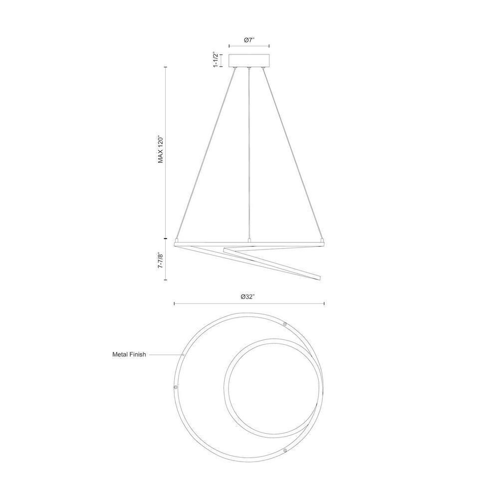 Kuzco Lighting Twist 1 - Light LED Unique/Statement Pendant