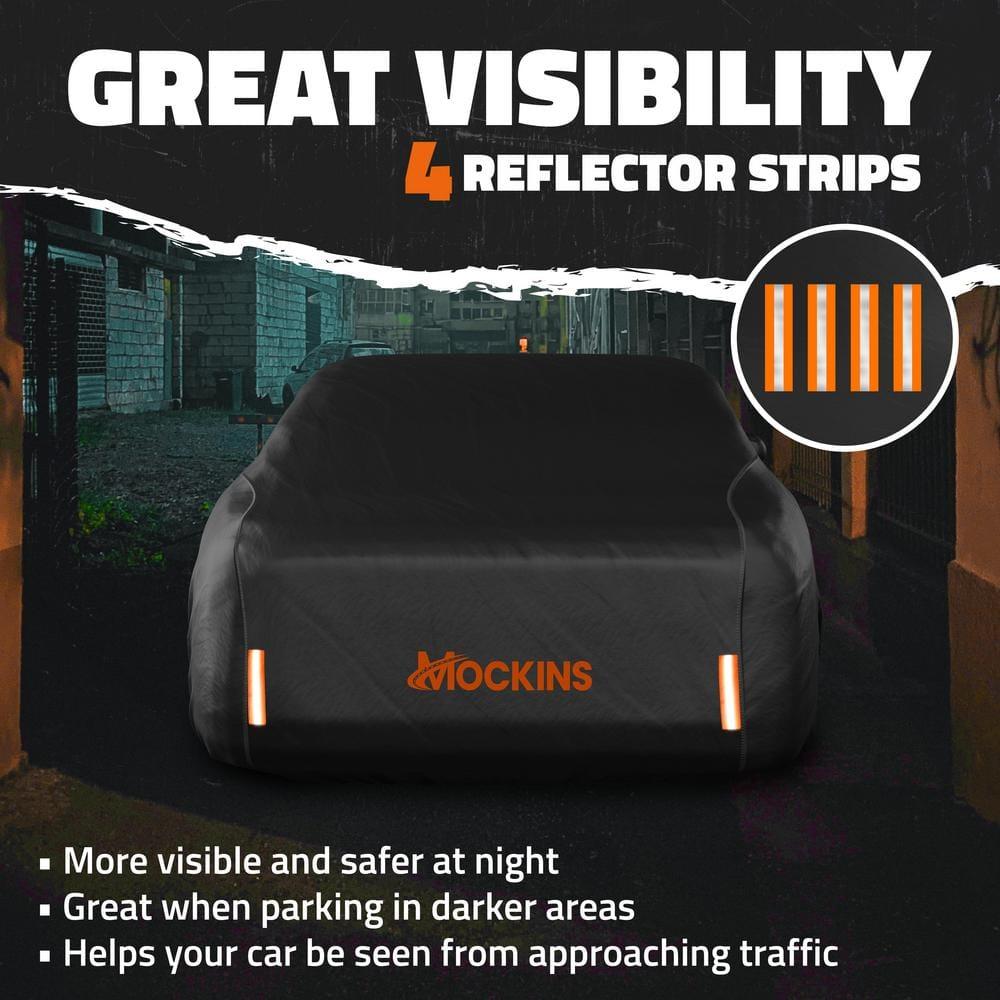 Mockins Heavy Duty XS Sedan Car Cover - 175"x70"x60" - 250g PVC Cotton Lining