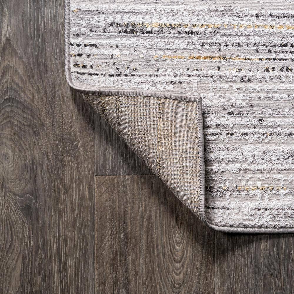 8'x10' Loom Modern Strie'  Area Rug, Gray/Black - JONATHAN Y