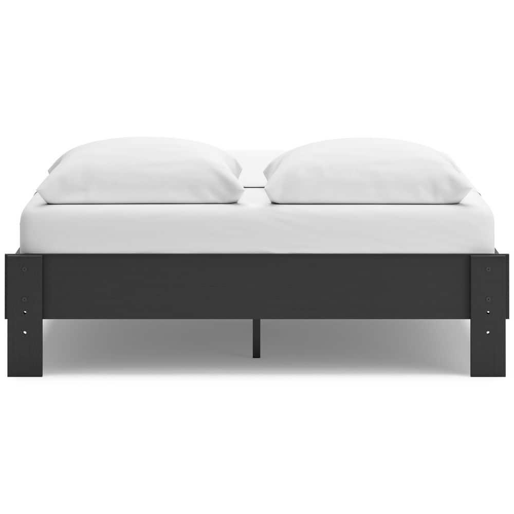 Signature Design by Socalle Queen Platform Bed in Matte Black Finish