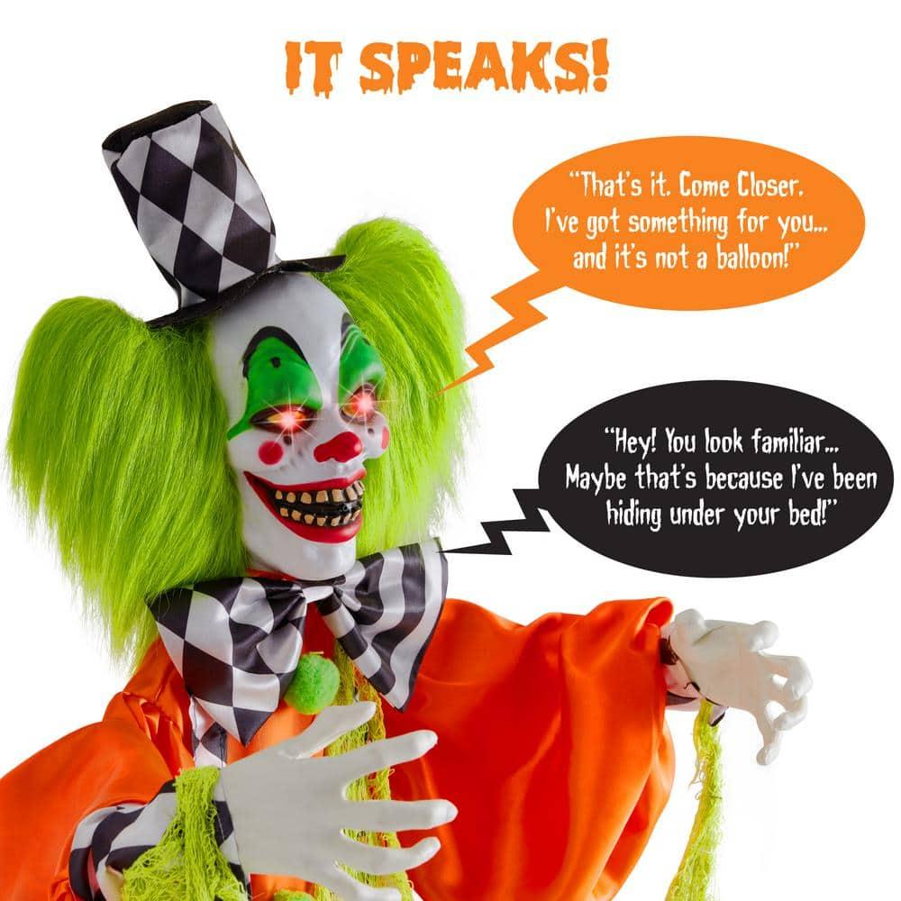 Best Choice Products Funhouse Freddy The Motion Activated Animatronic Killer Clown Halloween Prop w/ Pre-Recorded Lines