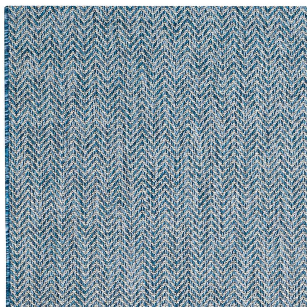 Courtyard CY8022 Power Loomed Indoor and Outdoor Area Rug - Navy/Grey - 5'3"x7'7" - Safavieh