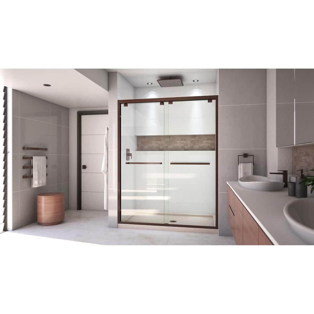 Encore 78.75" H Semi-frameless Sliding Shower Enclosure