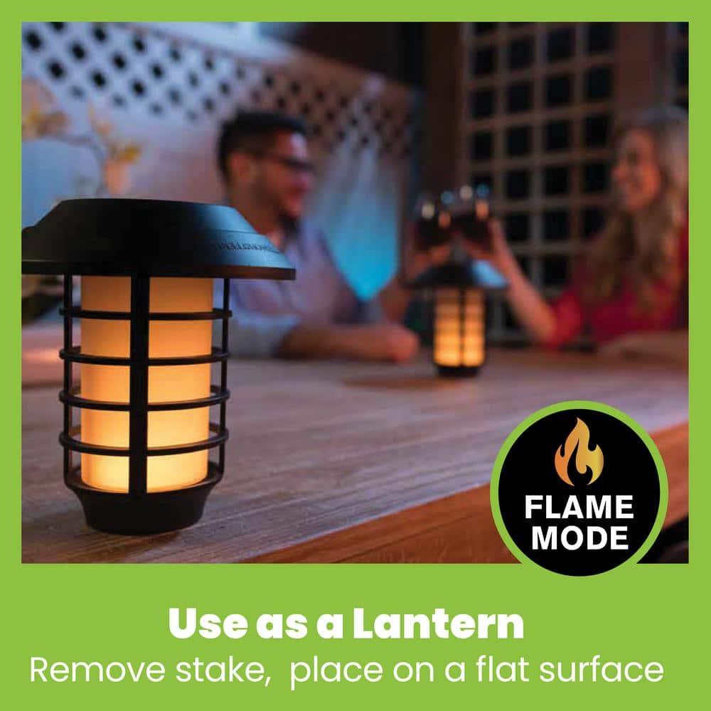 Bell + Howell Solar Pathway Lights, Bright White & Flickering Flame Solar Torches Waterproof Outdoor Lighting Landscape Lights Dusk to Dawn Auto On/Off for Garden Patio Yard- 2 Pack