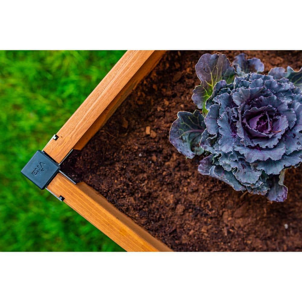 Vita Mezza 3' L x 5' W Cedar Keyhole Composting Garden, Golden Brown, VT17702