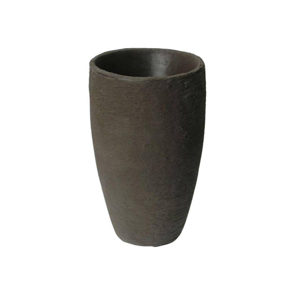 Algreen Products 87311 Athena 20.5 Inch Self Watering Level Indicator Indoor Outdoor Plastic Planter with Overflow Drain, Brownstone