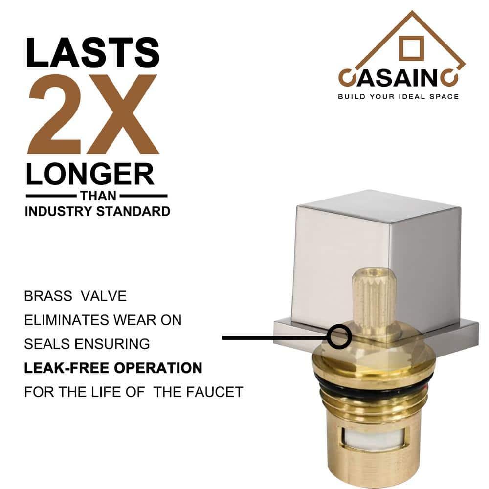 Widespread Faucet 2-Handle Bathroom Faucet with 3 Holes and Pop Drain