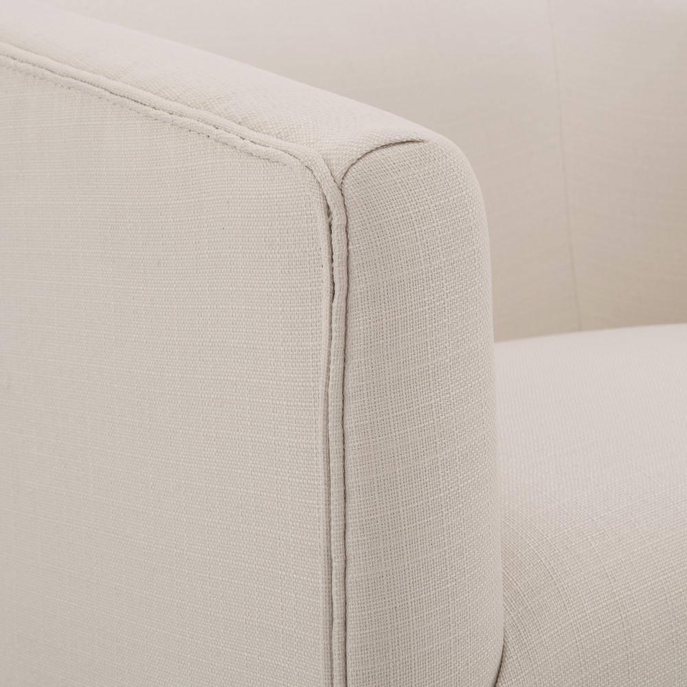 Comfort Pointe Elm Skirted Swivel Accent Chair Linen: Polyester Upholstery, No Assembly, Foam Fill