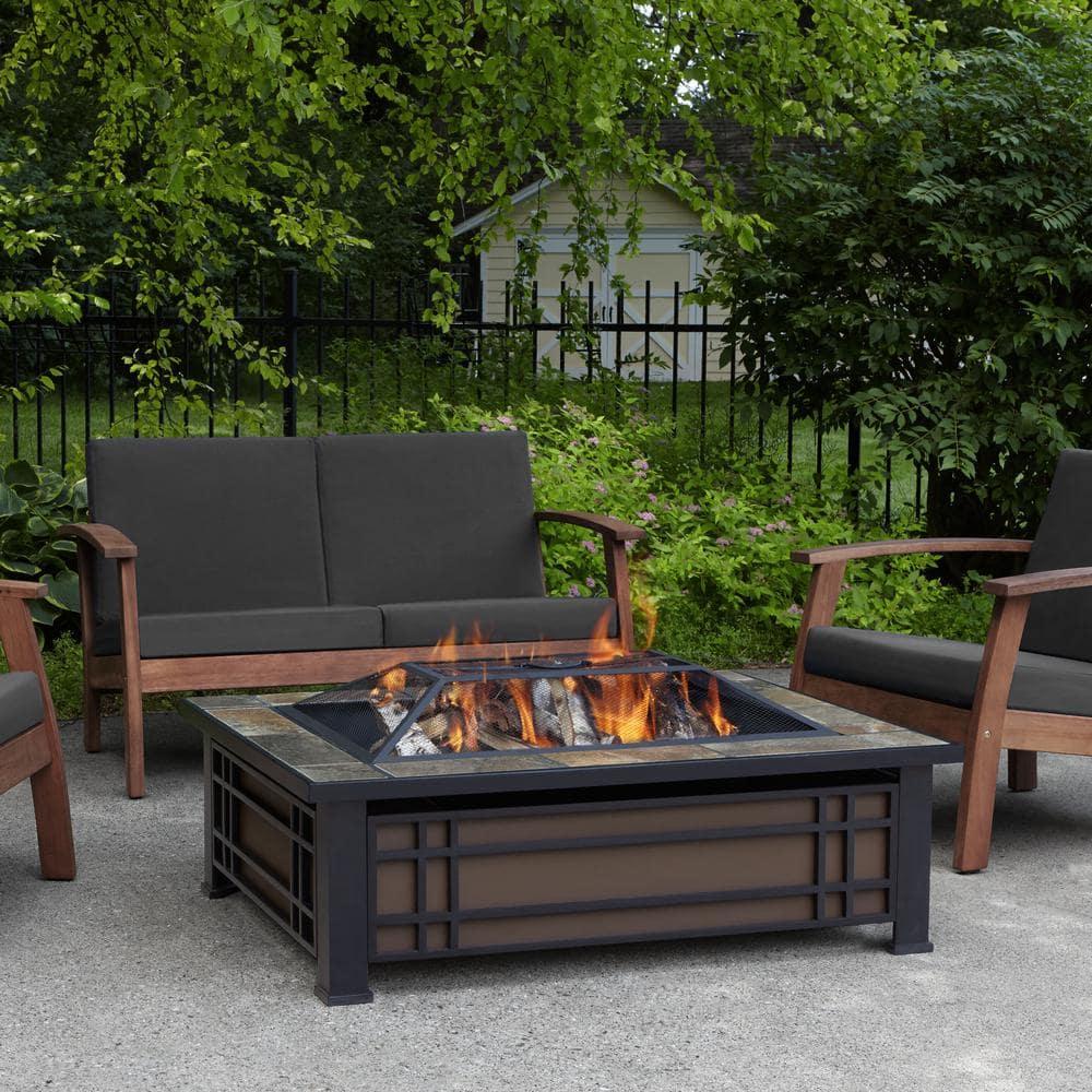 Hamilton Steel Wood Burning Fire Pit Table