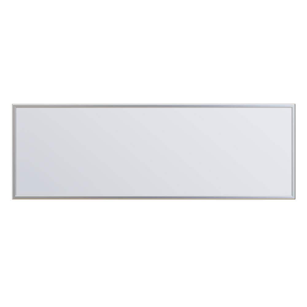 Eviva Sax 57X20 Brushed Metal Frame Bathroom Wall Mirror