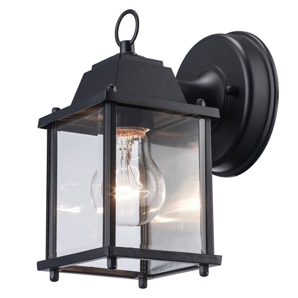 GpLuMy Lighting 40455 BK Traditional One Wall Lantern Outdoor-Post-Lights, Black