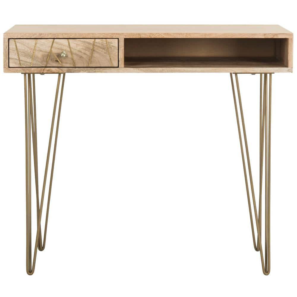 Marigold Desk - Natural/Mango Wood - Safavieh
