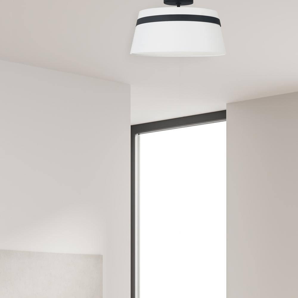 Dainolite - Symphony - 3 Light Semi-Flush Mount-Matte Black Finish