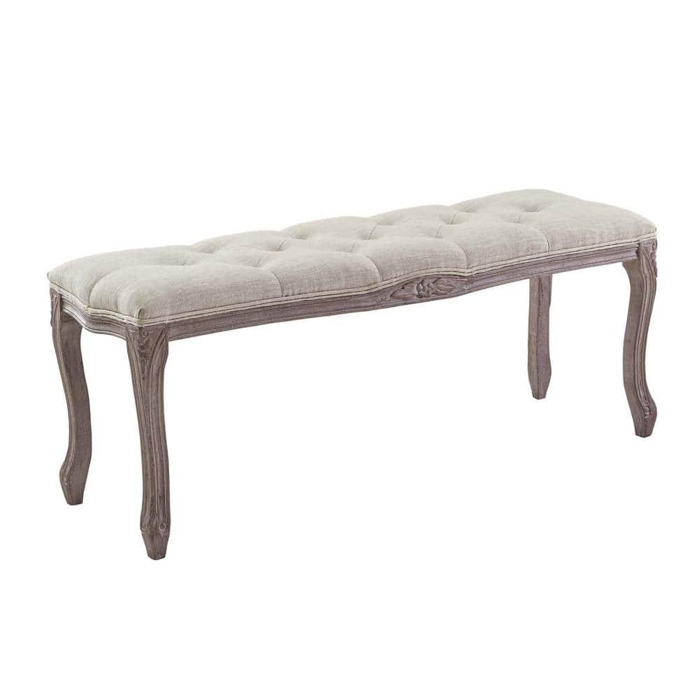 Modway Regal Vintage French Upholstered Fabric Bench
