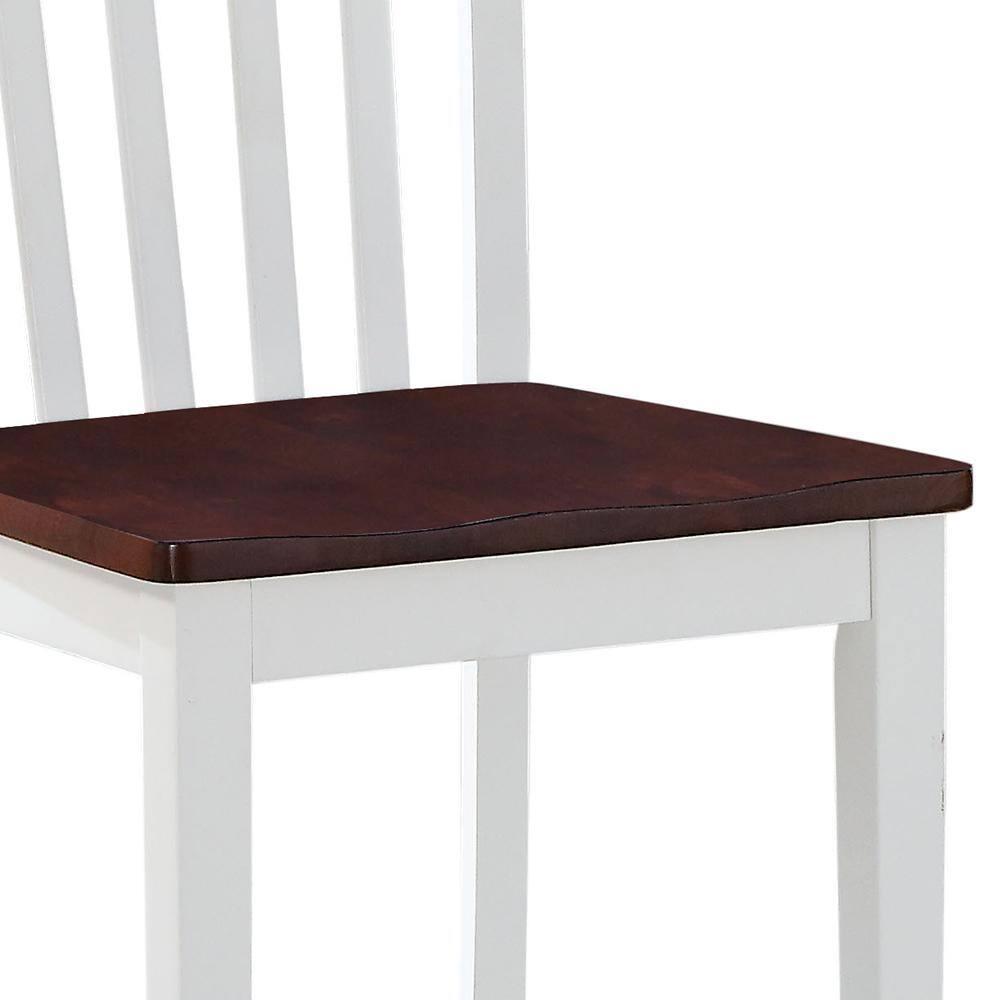 Acme Furniture Green Leigh Dining Chairs White/Walnut Finish