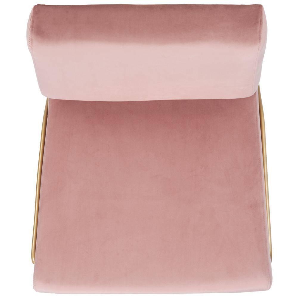 Romilly Velvet Accent Chair - ACH6203 - Dusty Rose/Gold - Safavieh