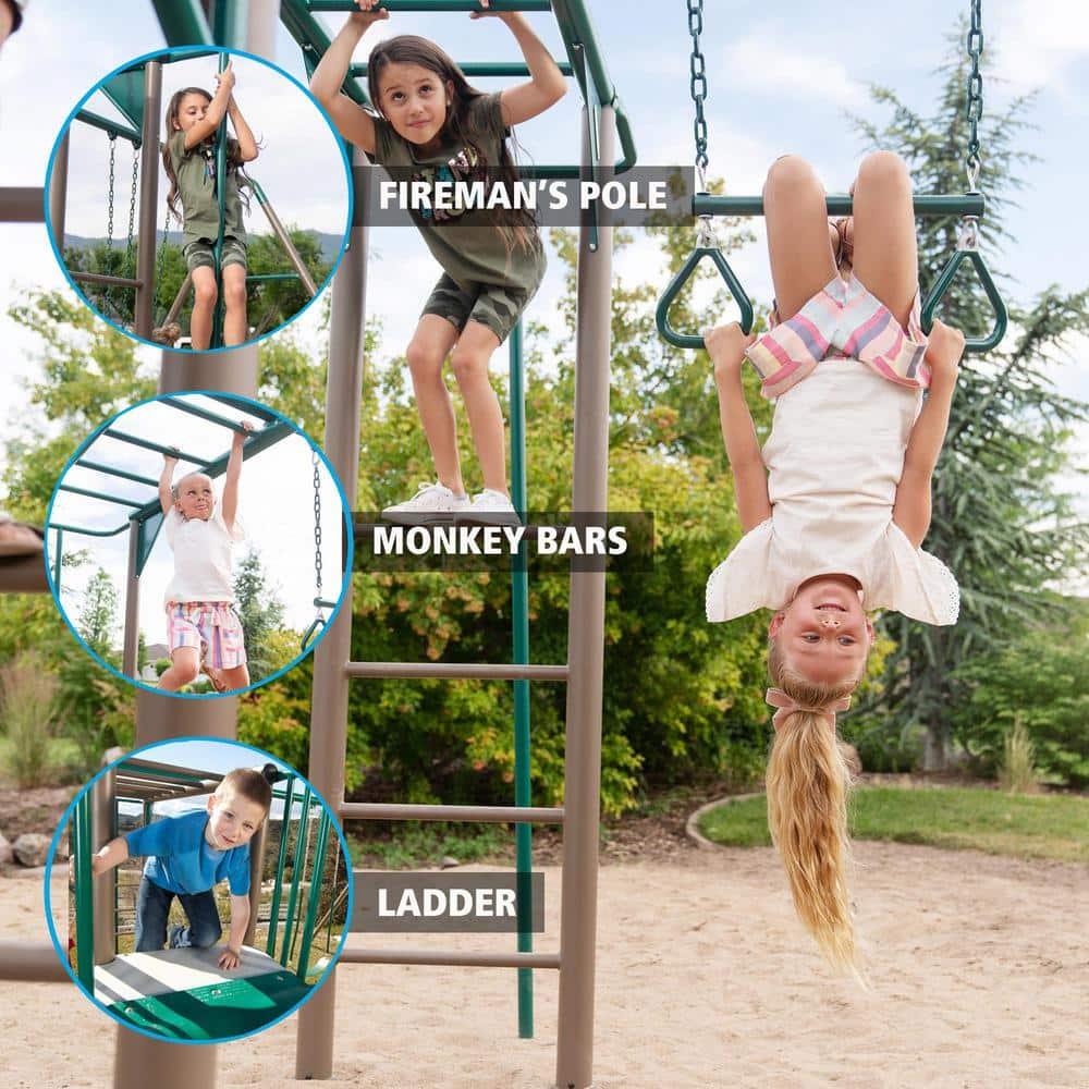 Lifetime Lifetime Powder Coated Steel Swing Set with 4 Swing(s) , 1 Slide(s)