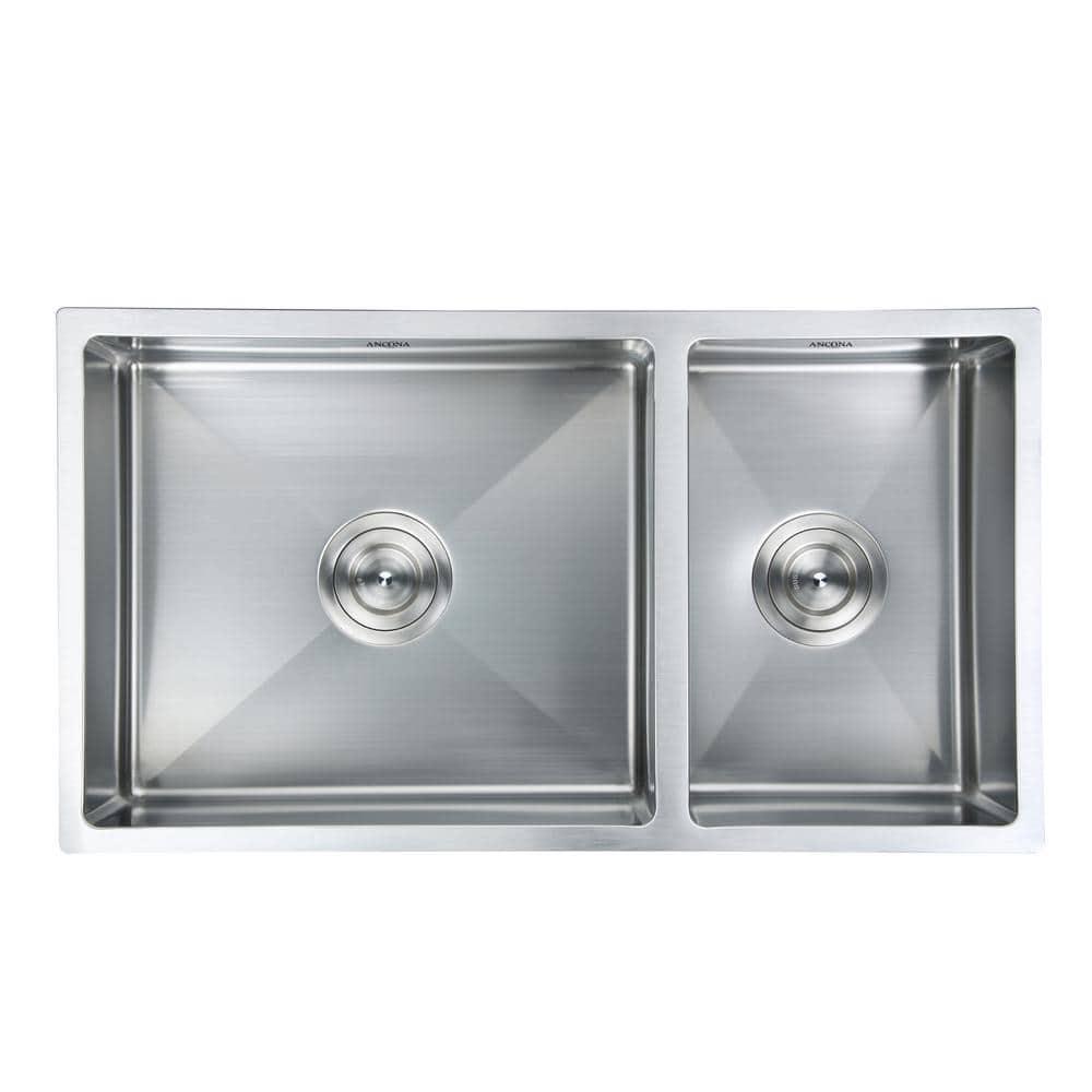 Prestige Series 32'' L Undermount Double Bowl Stainless Steel Kitchen Sink